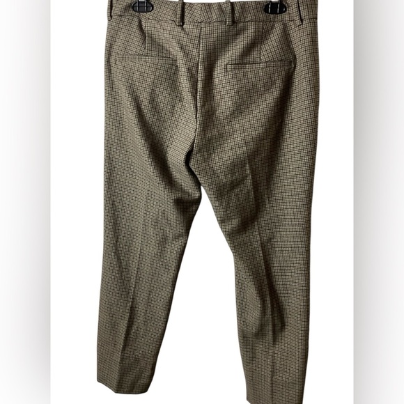 Zara Gray Checkered Ankle Pants - Picture 3 of 10